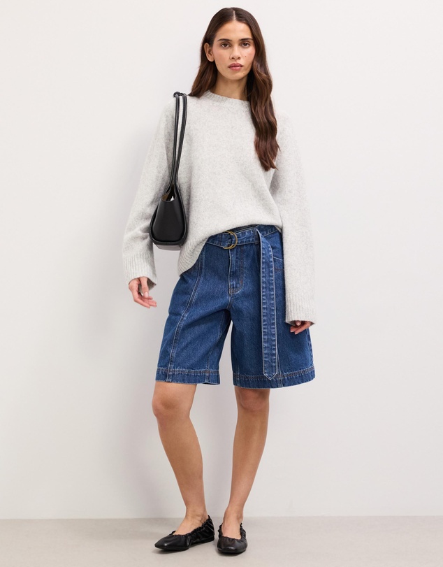 The Fated - Vanessa Long Denim Shorts
