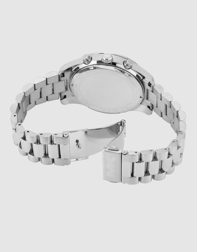 Michael Kors - Lexington Silver Tone Chronograph Watch
