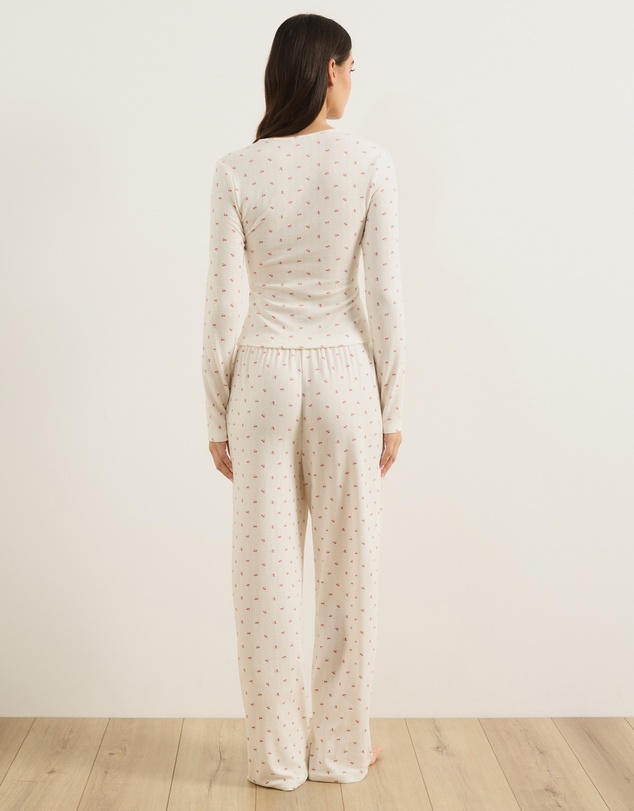 Atmos&Here - Shaina Pointelle Henley Long Sleep Set