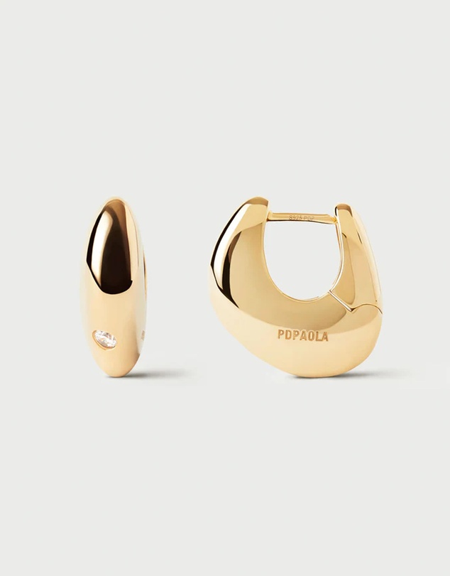 PDPAOLA - Wave Gold Hoop Earrings