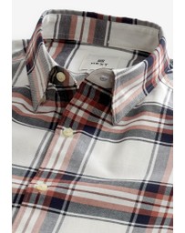 NEXT - Stretch Oxford Check Short Sleeve Shirt