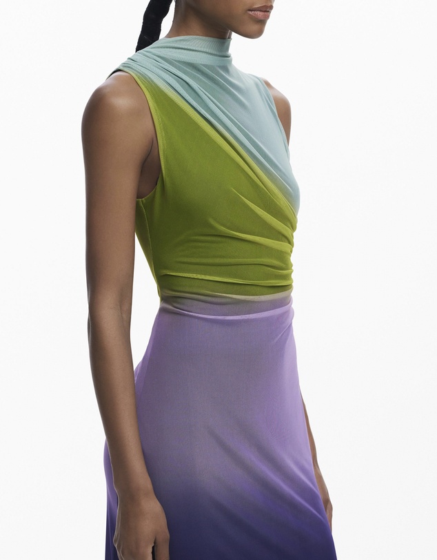 Desigual - Gradient tulle midi dress