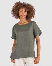 CAMIXA - Teena Linen T-shirt Top