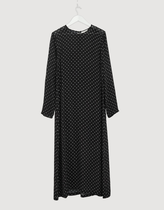 Revibe - Repaired AERE Cora Polka Dot Long Sleeve Dress - AU 14