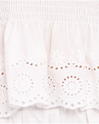 Petal & Pup - Gretal Smocked Eyelet Top - White