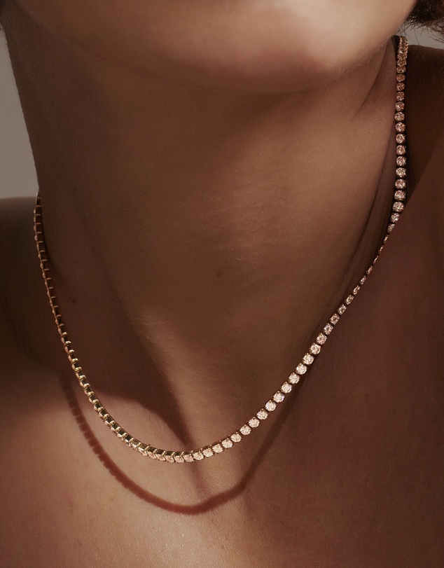 SAINT VALENTINE - Aspen Tennis Necklace - Gold
