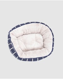 Mog & Bone - Reversible Cat Bed - Navy Check Print