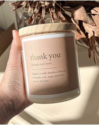The Commonfolk Collective - Thank You ~ Goldie Dictionary Meaning Candle