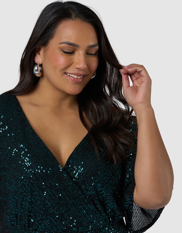 Pink Dusk by Curve Project - Lure Sequin Maxi Dress