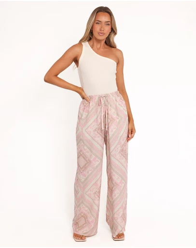 Petal & Pup - Varia Wide Leg Pant - Sage Paisley