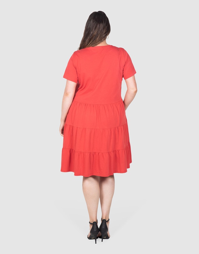 Love Your Wardrobe - Indie Jersey Tiered Dress