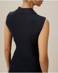 Tussah - Sleeveless Jersey Button Up Dress