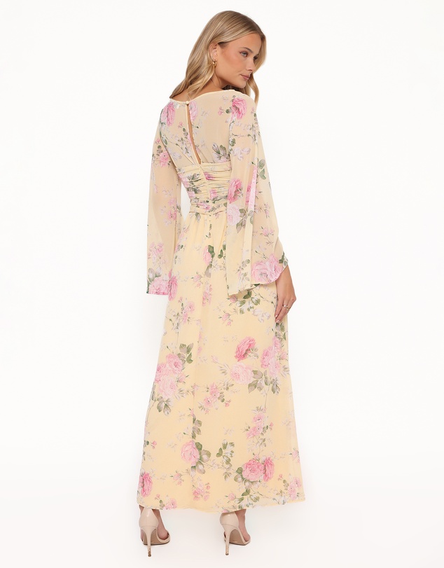 Petal & Pup - Samara Maxi Dress - Yellow Floral
