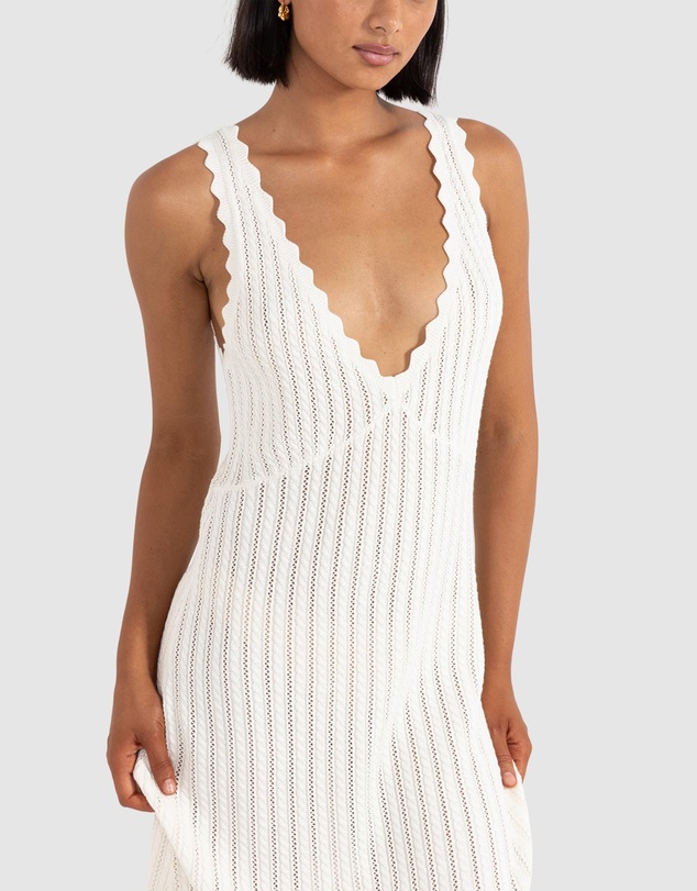 Rhythm - Scallop Knit Maxi Dress