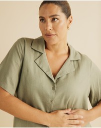 Atmos&Here Curvy - Alis Linen Blend Shirt