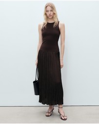 M.N.G - Parrot Combined-Fabric Long Dress