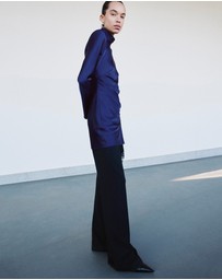 M.N.G - Satin High-Neck Dress