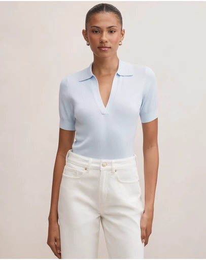 Forever New - Gia Knitted Polo Top