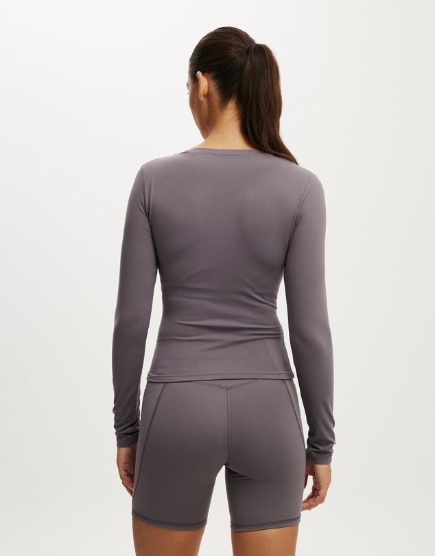 Cotton On Body Active - Ultra Soft Plunge Front Long Sleeve