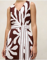 Trenery - Wakame Belted Tank Dress in Espresso