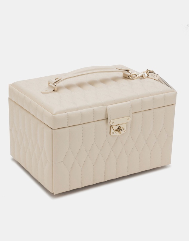 Wolf - Wolf Caroline Medium Jewellery Case Ivory