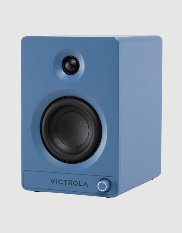 Victrola - Victrola Automatic Turntable + Victrola Tempo Bookshelf Speakers Bundle - Blue
