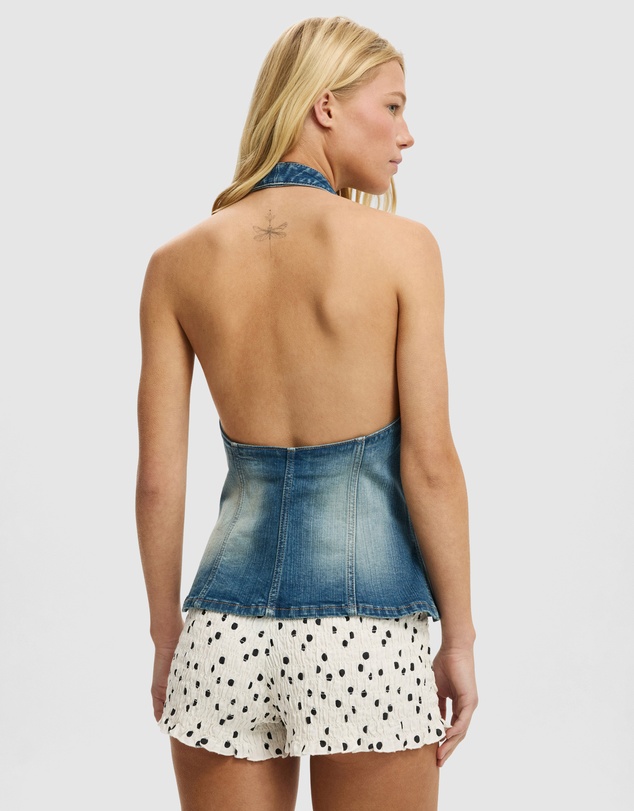 Cotton On - Juno Denim Halter Top