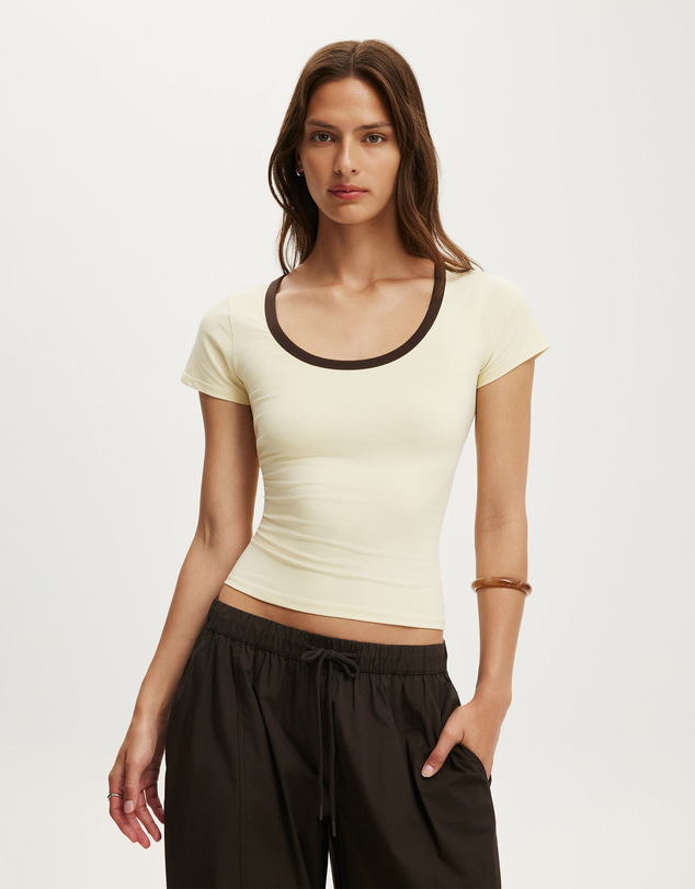 Cotton On - Everyday Smooth Scoop Neck Tee