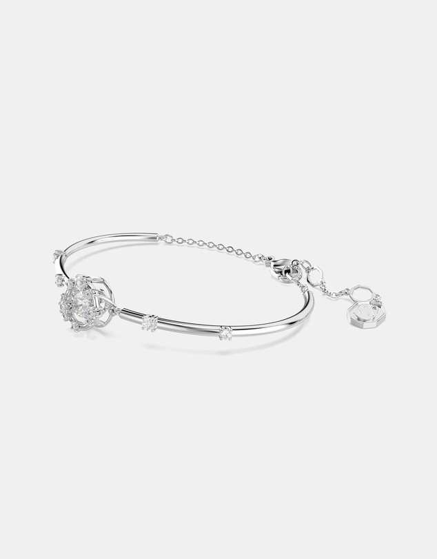 Swarovski - Constella Bangle, Round Cut, Dancing Stone, White, Rhodium Plated