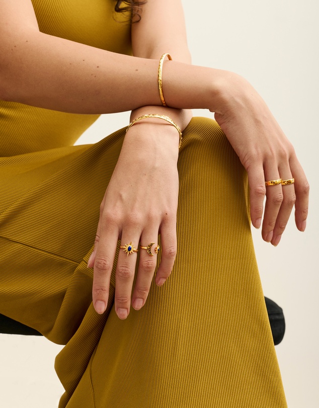 Ottoman Hands - Lapis Moon and Star Stacking Ring