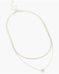 Lovisa - Waterproof Stainless Steel Chain & Pebble Layered Necklace