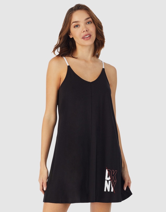 DKNY - Cotton & Viscose Jersey Short Chemise Nightgown