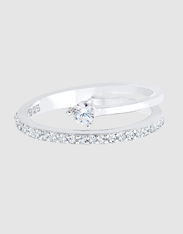 Elli Jewelry - Ring Zirconia Arrow 925 Sterling Silver