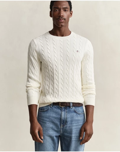 Gant - Cotton Cable Crew Neck Knit