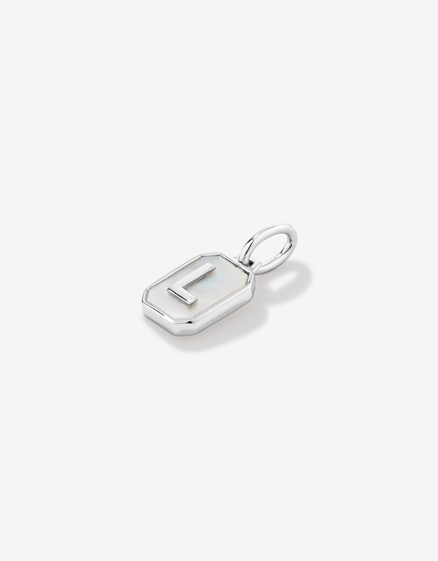 Michael Hill - Letter L Mother of Pearl Initial Pendant in Sterling Silver