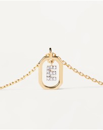 PDPAOLA - Mini Letter E Gold Necklace
