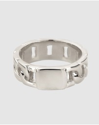Kuzzoi - ICONIC EXCLUSIVE - Ring Male Bandring Chunky Chain Look 925 Sterling Silver