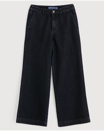 Seasalt - Seasalt Cornwall Navy Sennen Cove Wide Leg Jeans