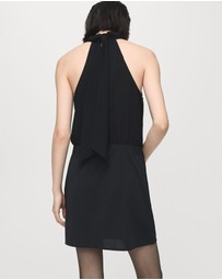 M.N.G - Halter-Neck Dress With Bow
