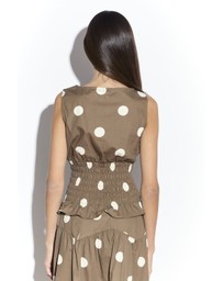 Glamorous - Sleeveless Shirred Top