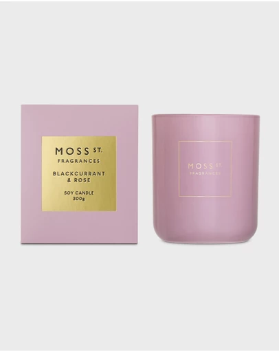 Moss St Fragrances - Blackcurrant & Rose Soy Candle 300g
