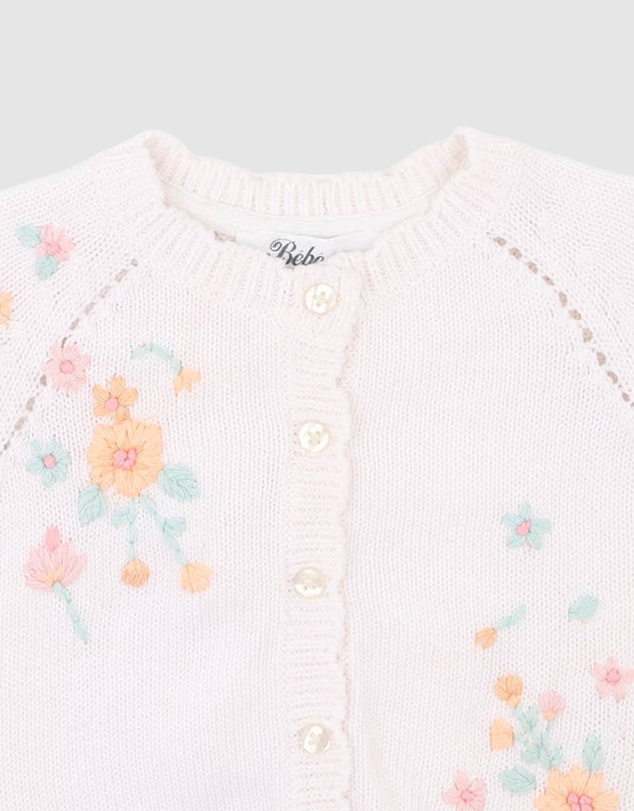Bebe by Minihaha - Fern Hand Emb. Organic Cardigan - Babies
