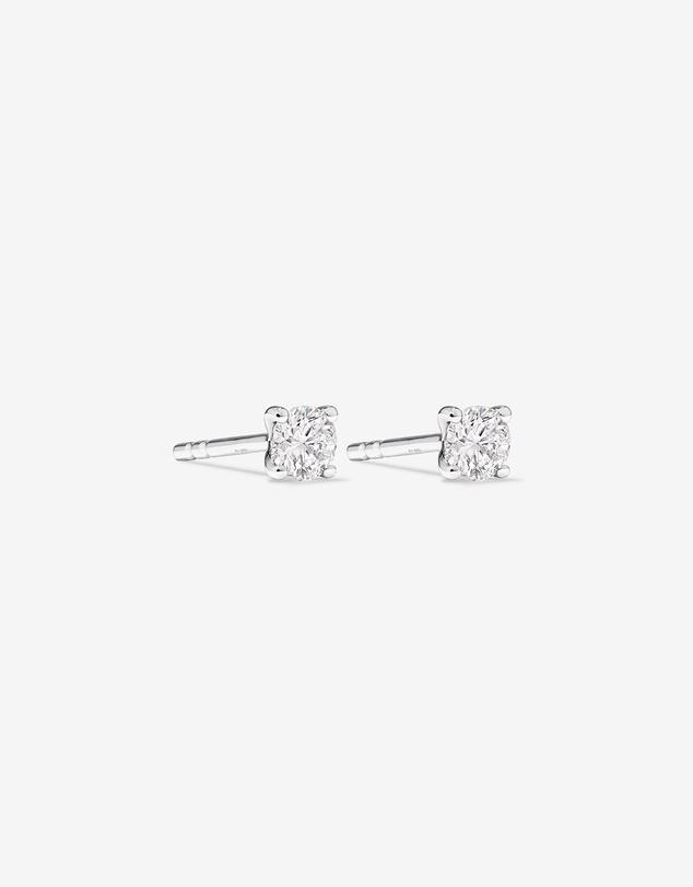 Michael Hill - Certified 0.25 Carat TW Diamond Solitaire Stud Earrings in 18kt White Gold