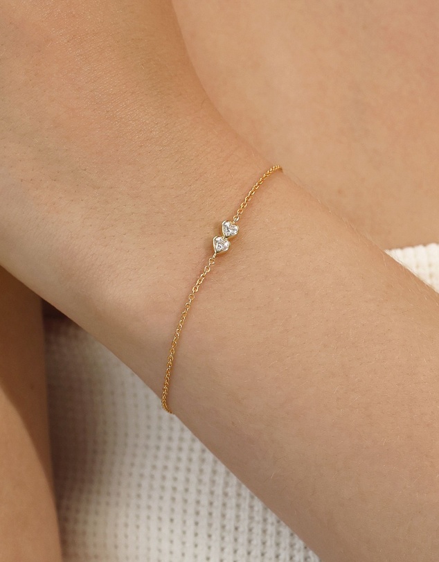 SAINT VALENTINE - Two Of A Kind Heart Bracelet - Gold