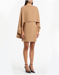 Carla Zampatti - Cinnamon Crepe Cape Mini Dress