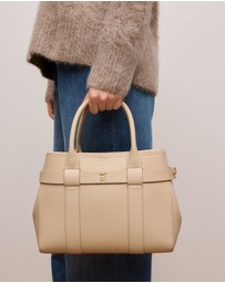 Trenery - Kalin Leather Small Tote in Tahini