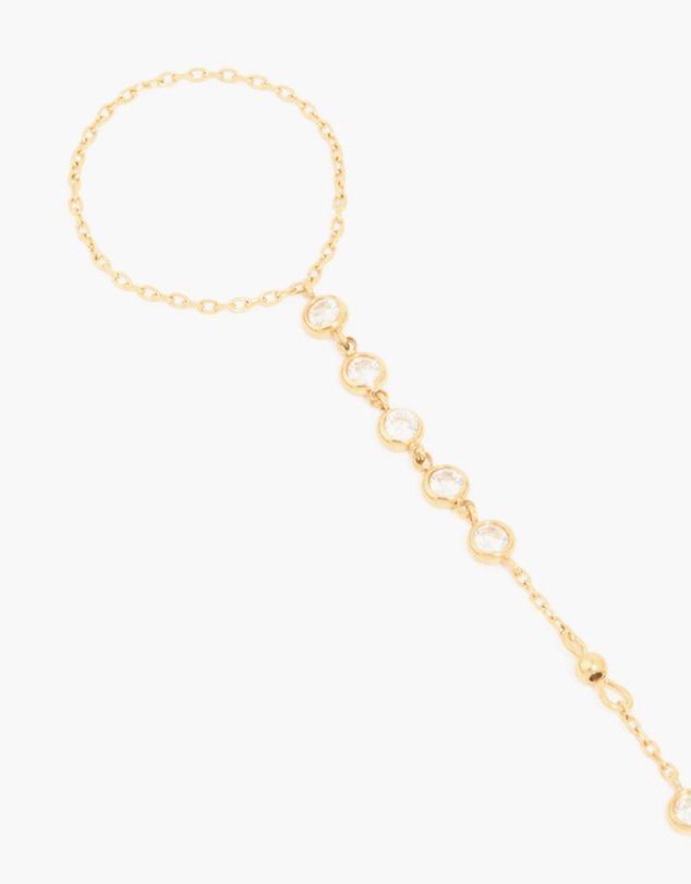 Lovisa - Waterproof Gold Plated Stainless Steel Diamante Fine Hand Chain