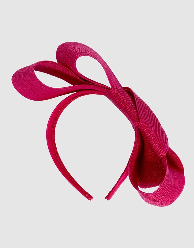 Max Alexander - Fuchsia Bow Racing Fascinator