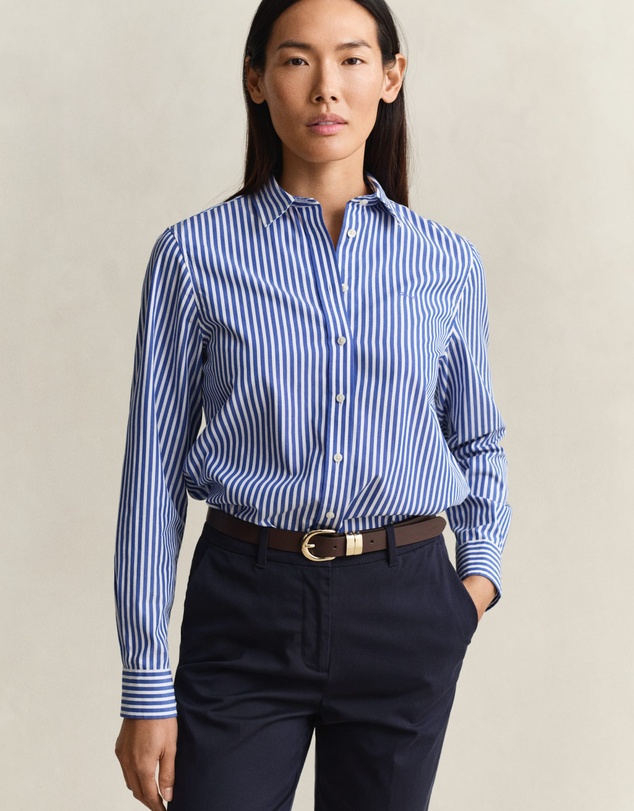 Gant - Regular Fit Striped Poplin Shirt