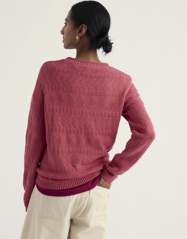 Seasalt - Seasalt Cornwall Pink Kinter Organic Cotton Jumper